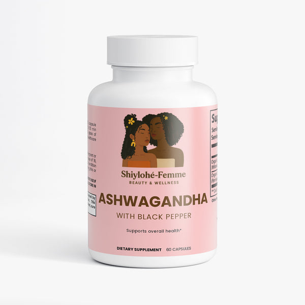 Ashwagandha Supplement – Adaptogenic capsules for stress and wellness | Shiylohe-Femme