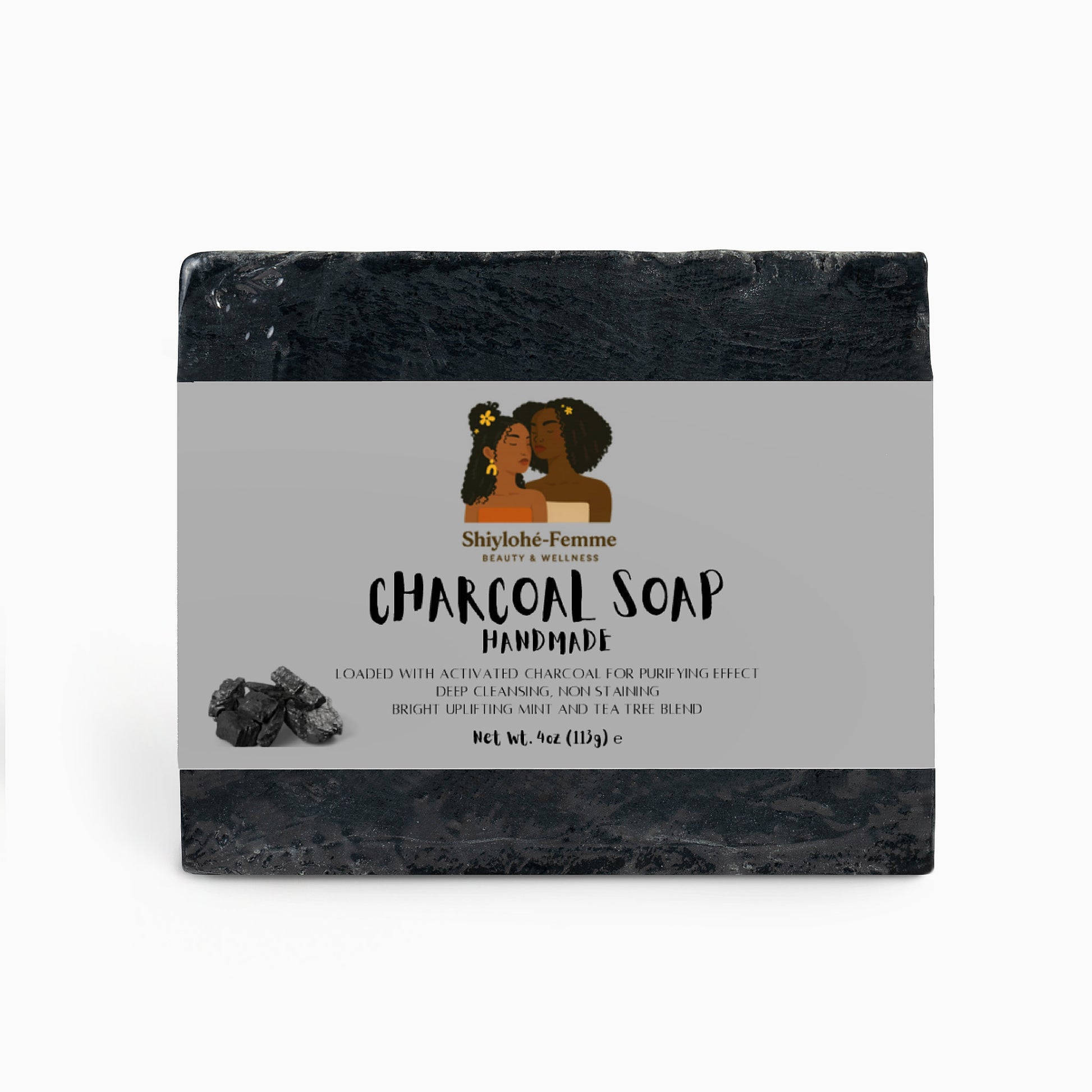 Charcoal Detox Bar Soap – Activated charcoal bar clears pores and oil | Shiylohe-Femme