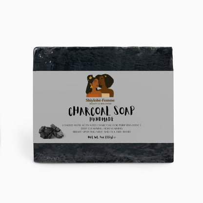 Charcoal Detox Bar Soap – Activated charcoal bar clears pores and oil | Shiylohe-Femme