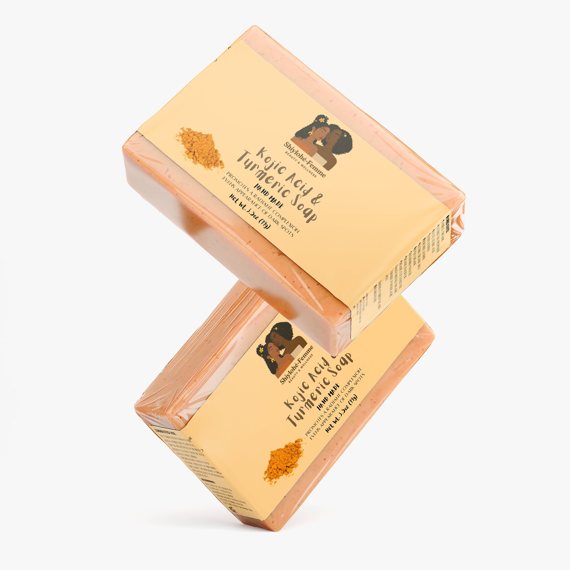 Kojic Acid & Turmeric Soap – Brightening natural bar for dark spots | Shiylohe-Femme
